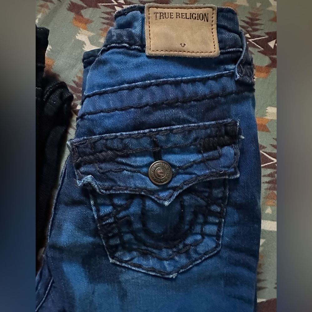 True Religion Blue Jeans designer SIZE 7 children jeans